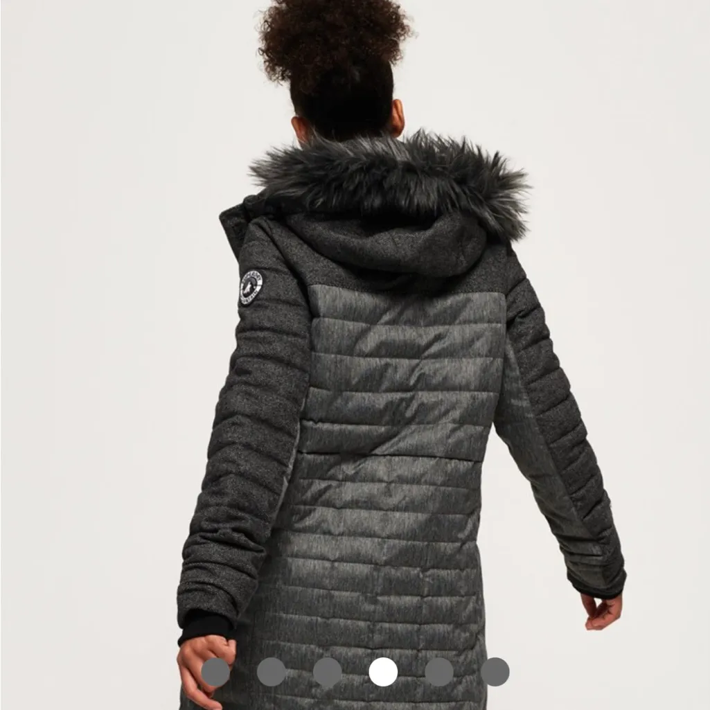 Superdry Elements Tweed Hooded Parka Jacket with hood, Sz 6 - Image 4