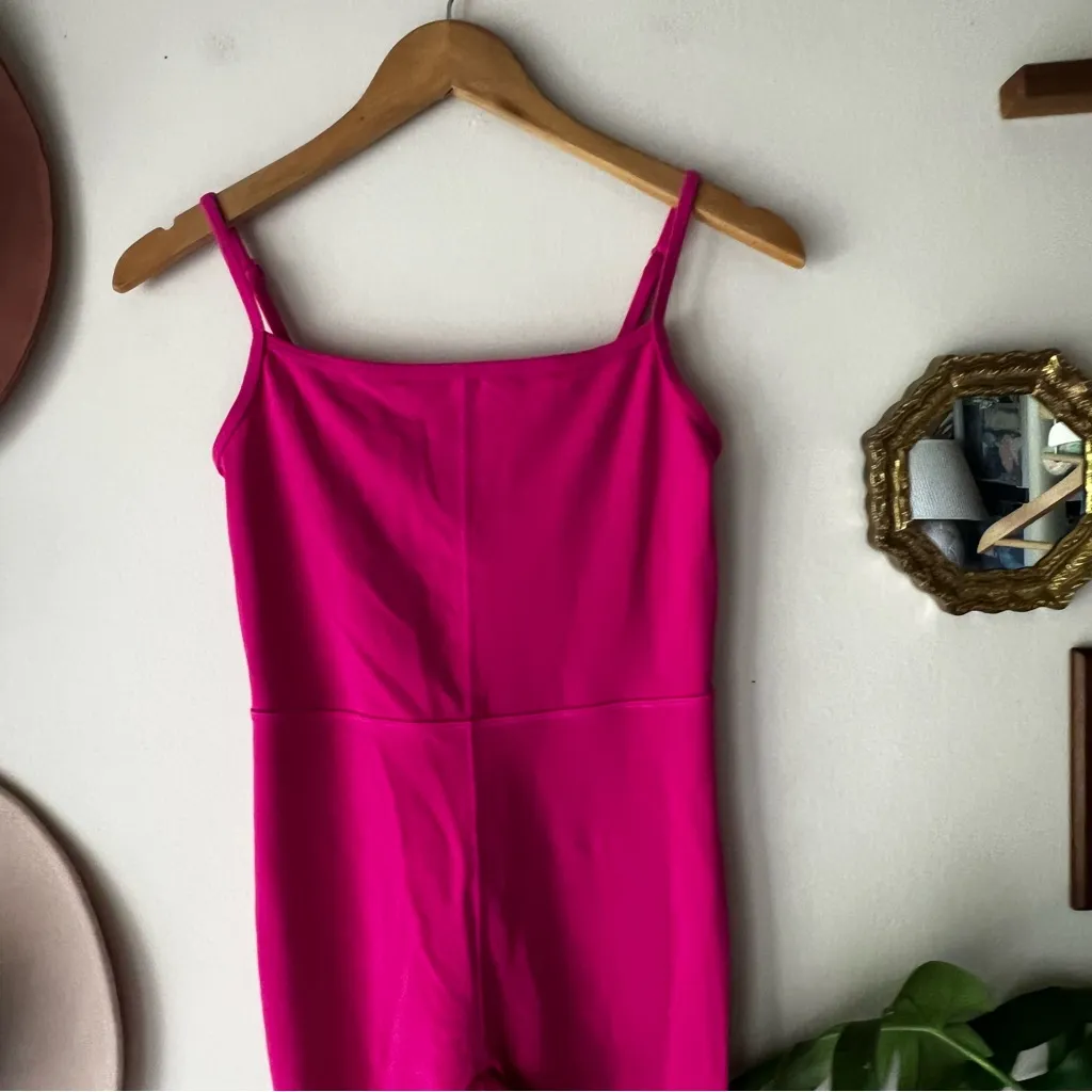 Aritzia WILFRED FREE Vital Pink Divinity Kick Flare‎ Jumpsuit Women's SIZE SMALL - Image 4