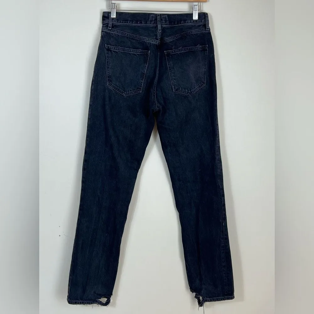 AGOLDE Women’s Black LANA ‘90s High Waist Straight Leg Jeans‎ Size 26 - Image 4