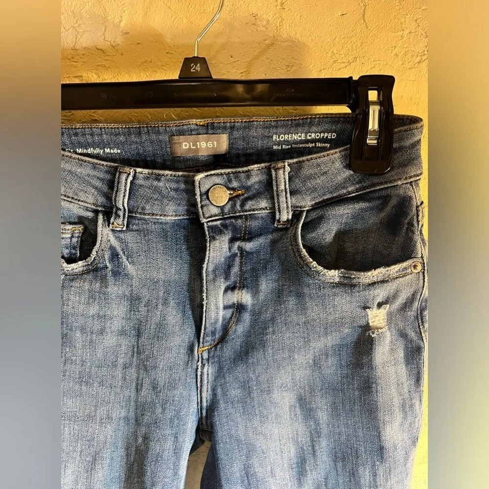 DL 1961 denim Florence cropped mid rise insta sculpt skinny sz 27 - Image 15