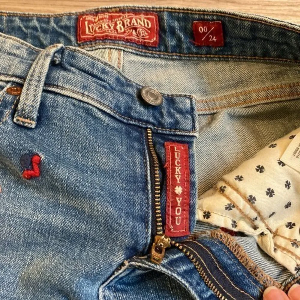 Lucky Brand Ava Mid-Rise Skinny Jeans with Tropical Floral Embroidering Size 00 - Image 8