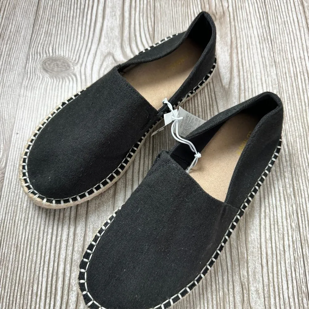 Old Navy Women's Low heel Black Jack Slip On Espadrille Shoes Sz  7 - Image 2