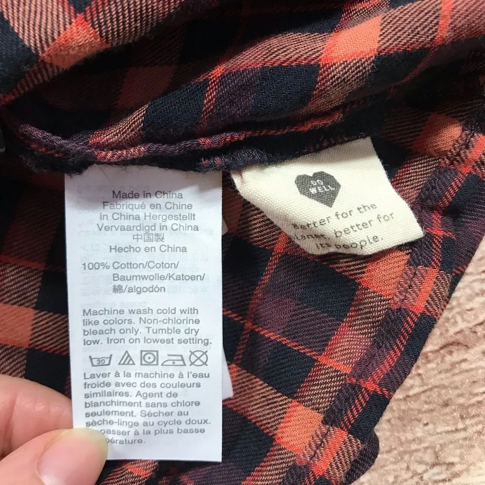 Madewell plaid ruffled‎ square neck blouse - Image 6