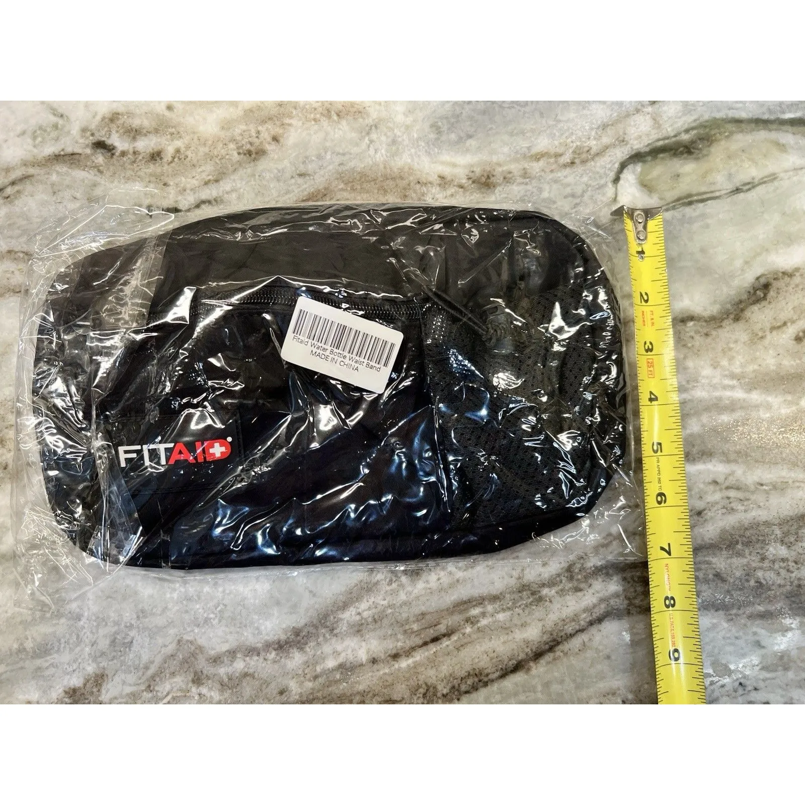 Fitaid Belt Bag Fanny Pack Adjustable Waist Or Shoulder Band Black W/H20 Holder - Image 8