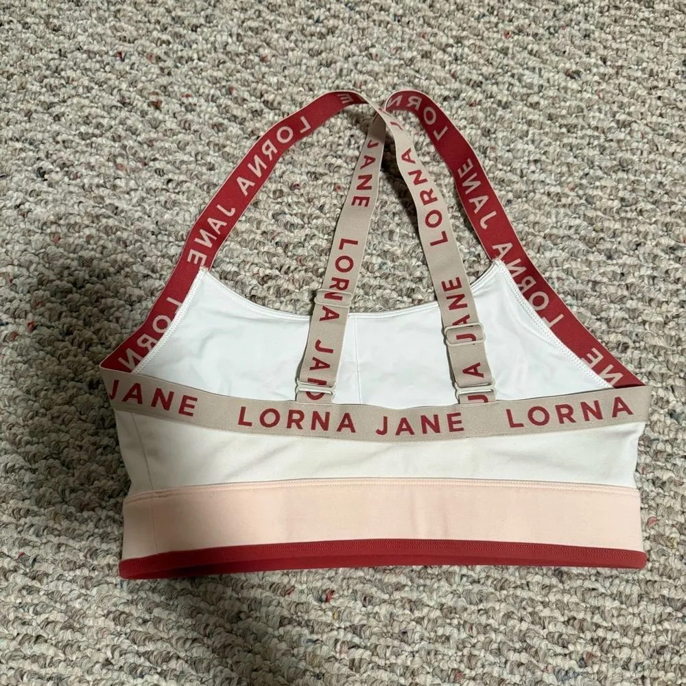Lorna Jane Power Play Padded Logo Strappy Sport Bra- Size Small - Image 5