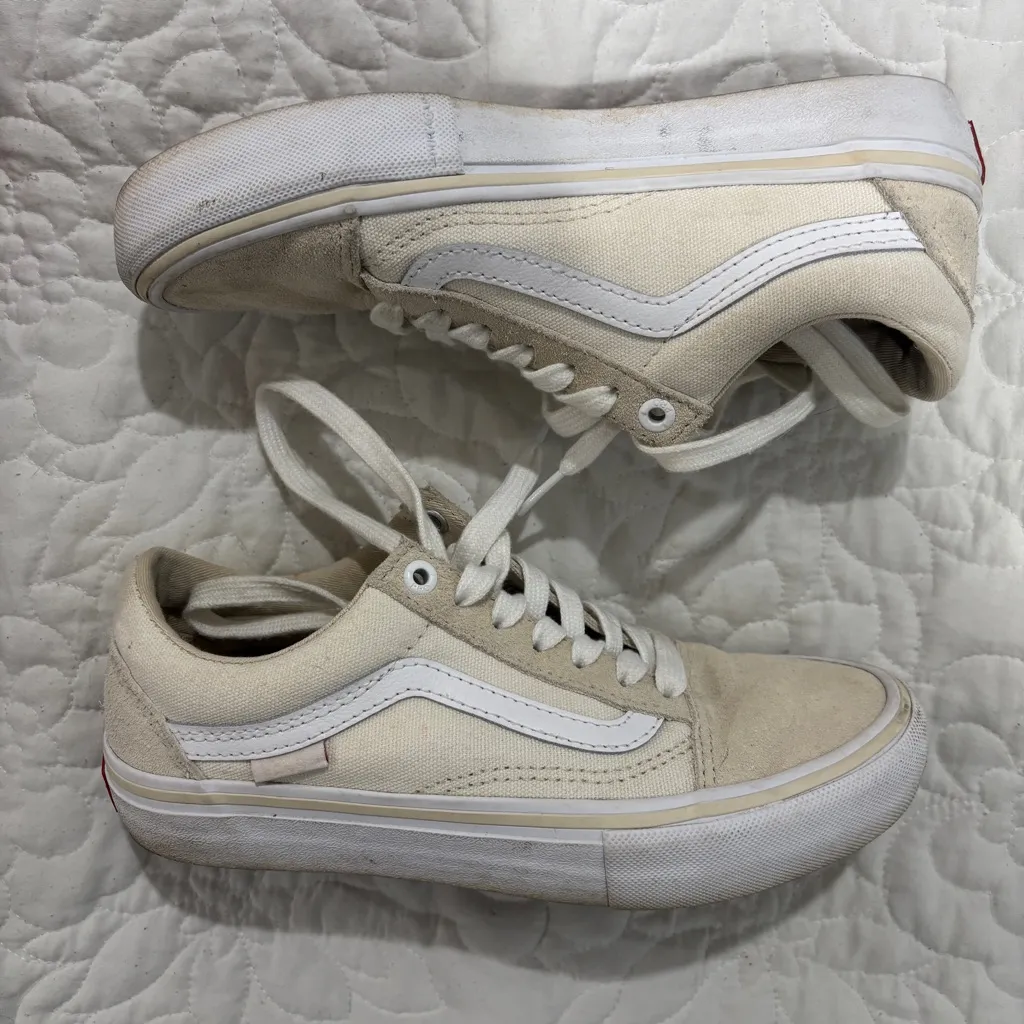 Vans Cream off-white  Old Skool Pro - Image 4