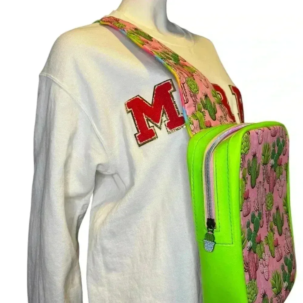 Cactus unique Playful Sling Backpack. Pink - Image 2