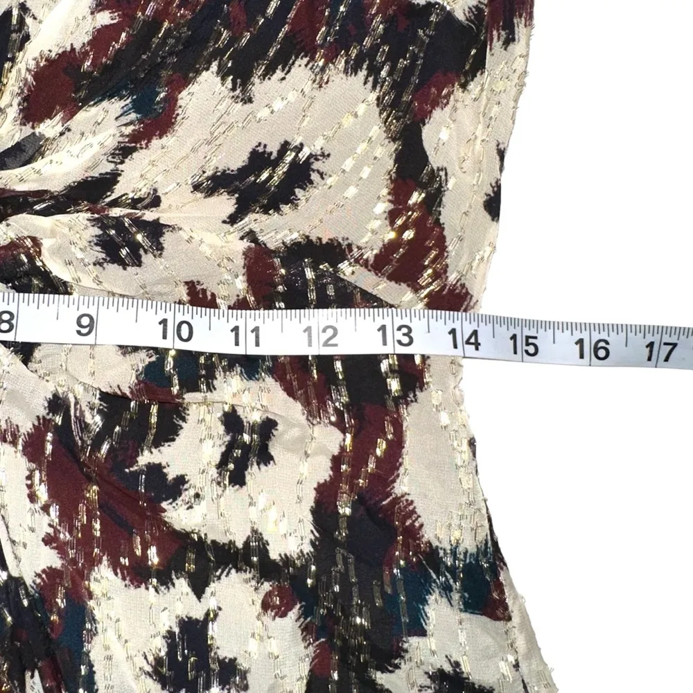 NWT ba&sh Kaz Robe V-Neck Printed Midi Dress SMALL in Ecru - Image 9