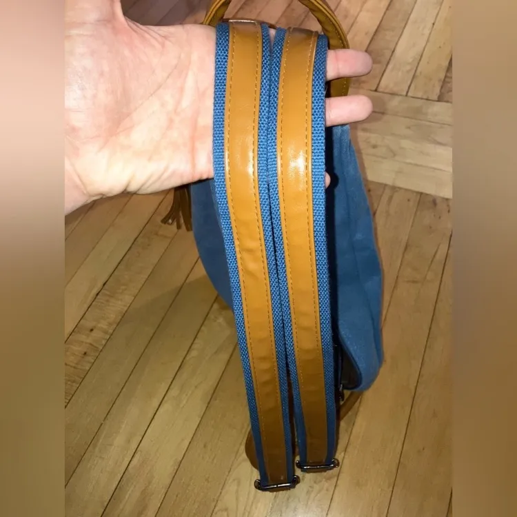 Oris Blue Canvas Jet Setter Bag - Image 11