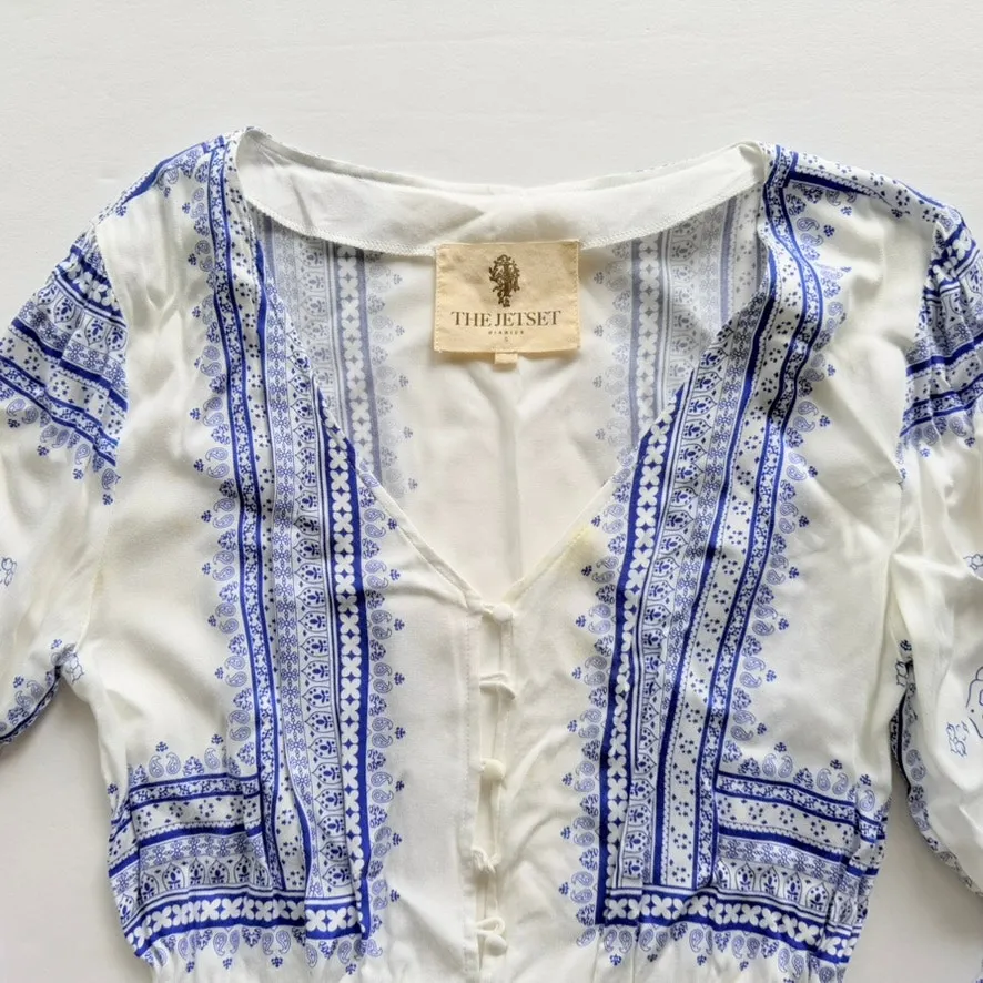 The Jetset Diaries Settle Down Romper One Piece Size Small Viscose Beach Cruise - Image 3