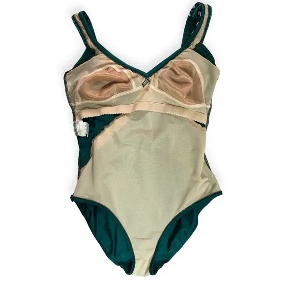 Gottex Swimwear Vintage Green Embellished Soft Cup One-Piece Swimsuit - Image 5