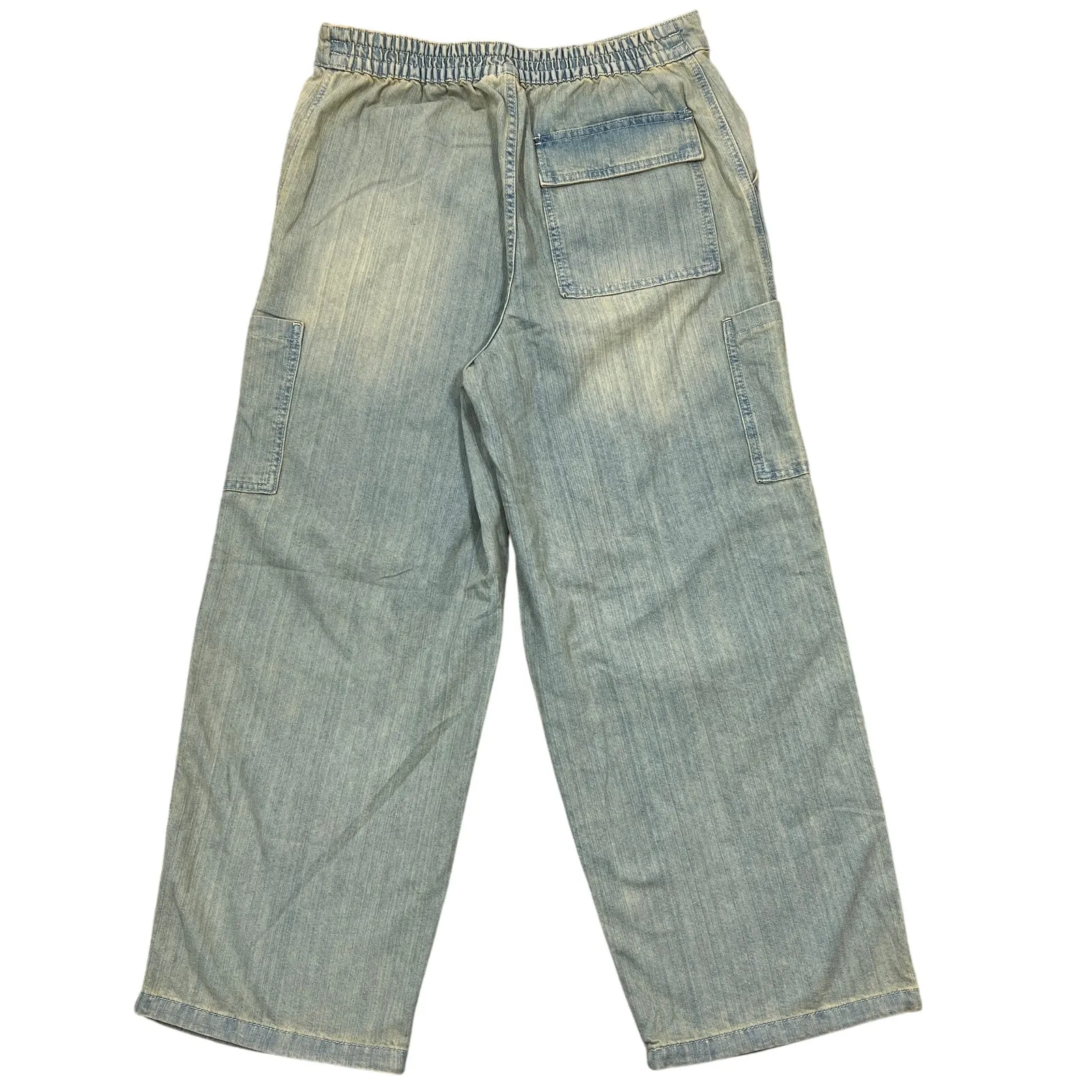 Divided H&M Wide-Leg Baggy Jeans Sz Medium Light Wash Denim Retro Parachute NEW! - Image 2