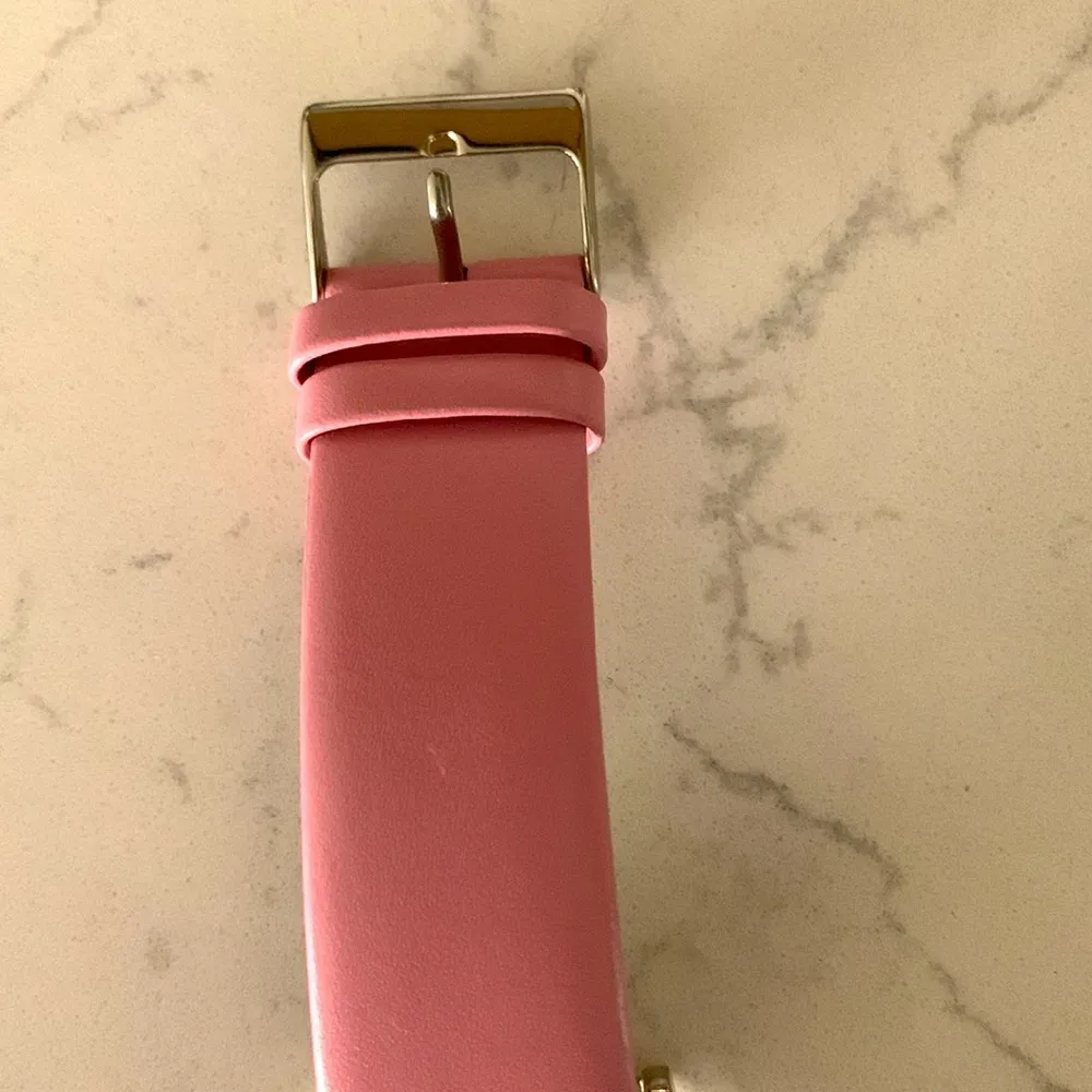 Pink Leather Band Watch - Image 3