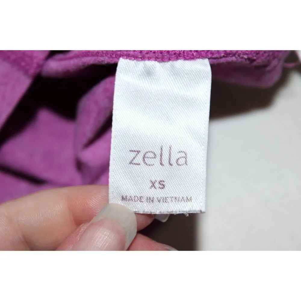 Womens Zella Purple Athletic Short Sleeve V-Neck T-Shirt Athletic Top Size XS - Image 5