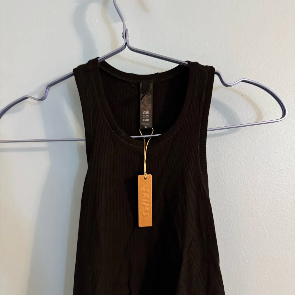 NWT Skims black ribbed high neck tank size M - Image 2