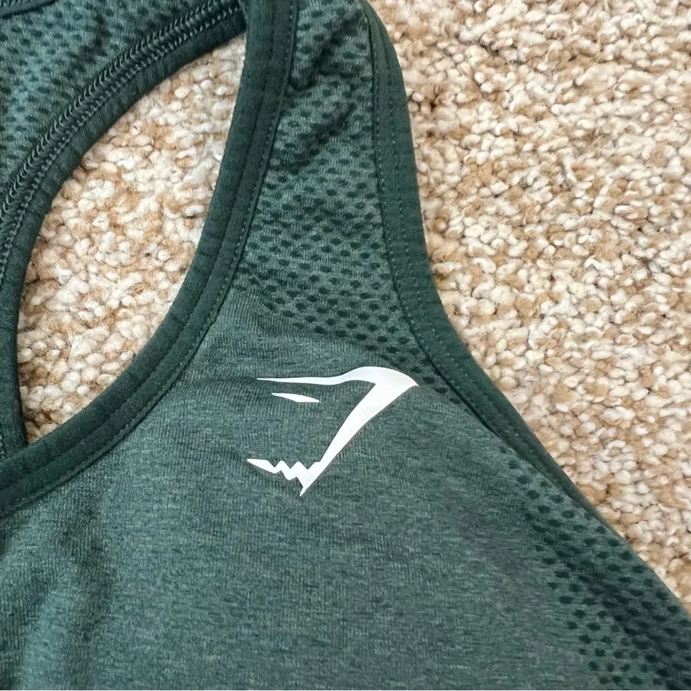 Gymshark Vital Seamless Bra 2.0 Dark Green Marl Medium - Image 2