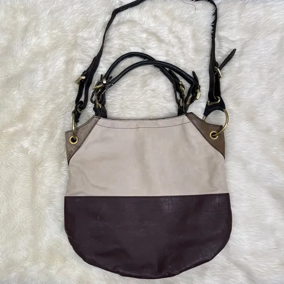 Anthropologie Oryany Equinox Color Leather Hobo Crossbody‎ Brown - Image 7