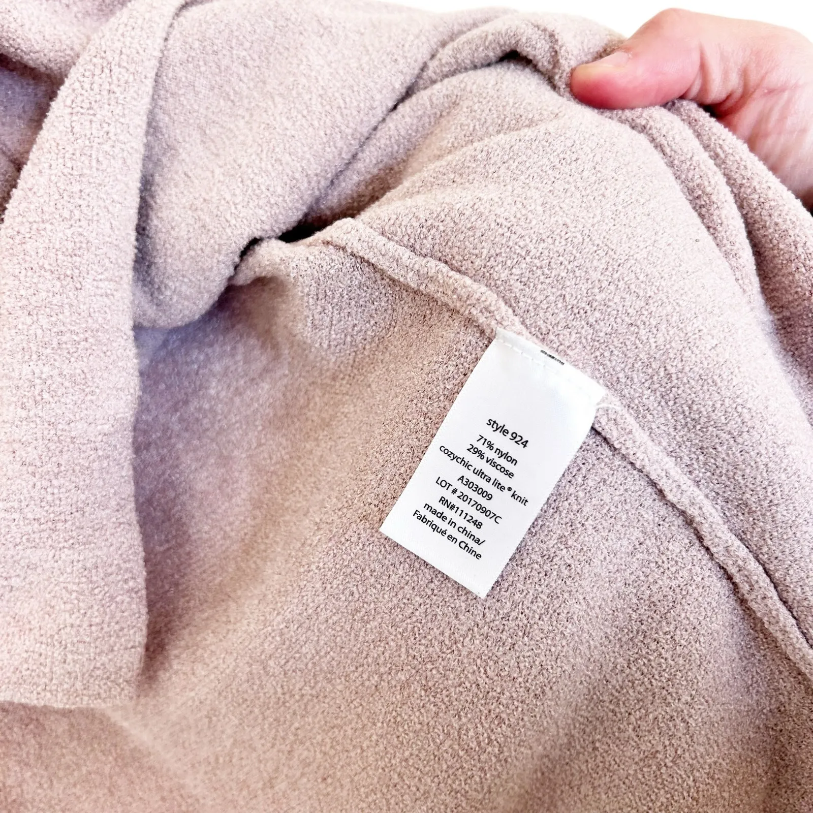 Barefoot Dreams Cozychic Ultra Lite Tan Cardigan Sz S/M - Image 3