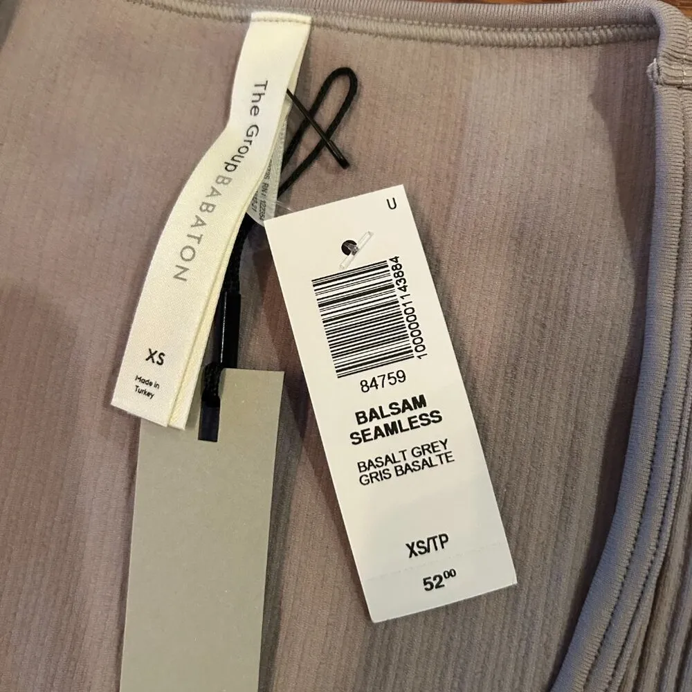 NWT Babaton Sculpt Ribbed Scoop Neck Cropped Longsleeve Size XS Seamless ARITZIA - Image 4