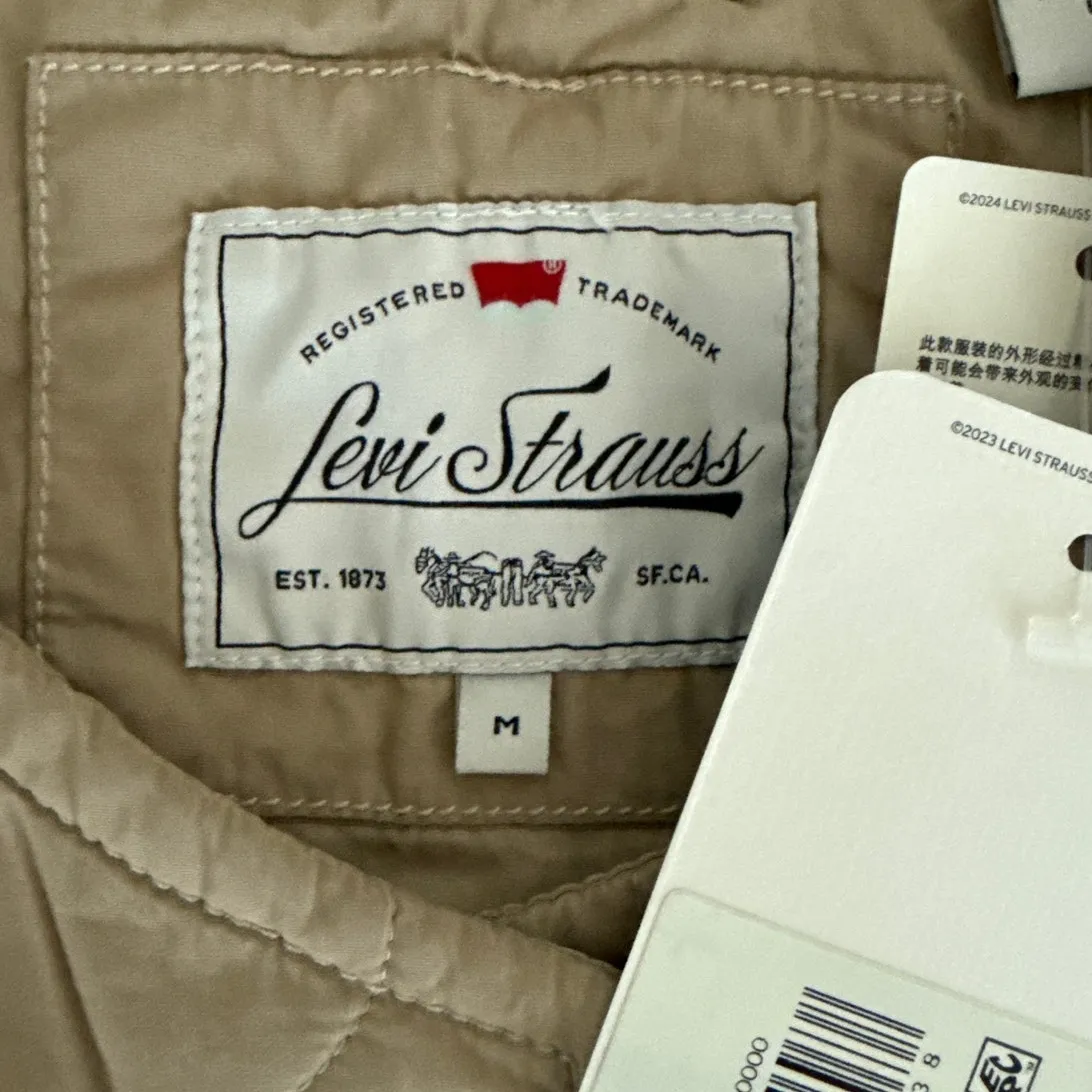 Levi Strauss Quilted Jacket Rumer Size M Beige - Image 2