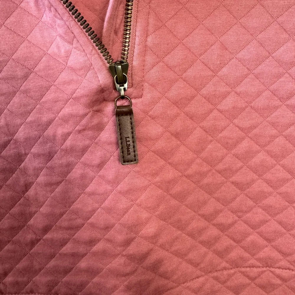 L.L. Bean Quilted Quarter Zip Comfy Pullover - Size Small - Image 3