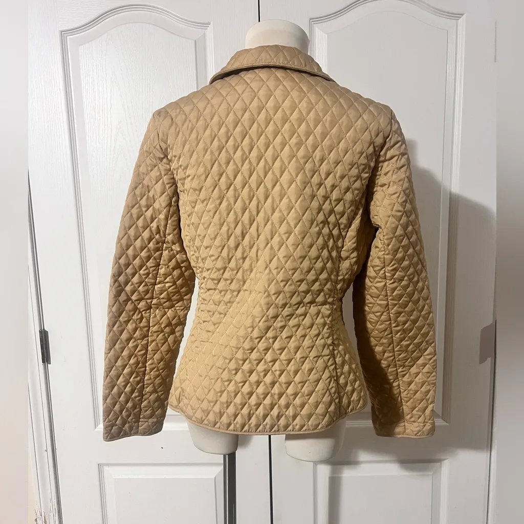 kim rogers Quilted Barn Jacket with Animal Print Lining sz 10 Fall Cottagecore - Image 4