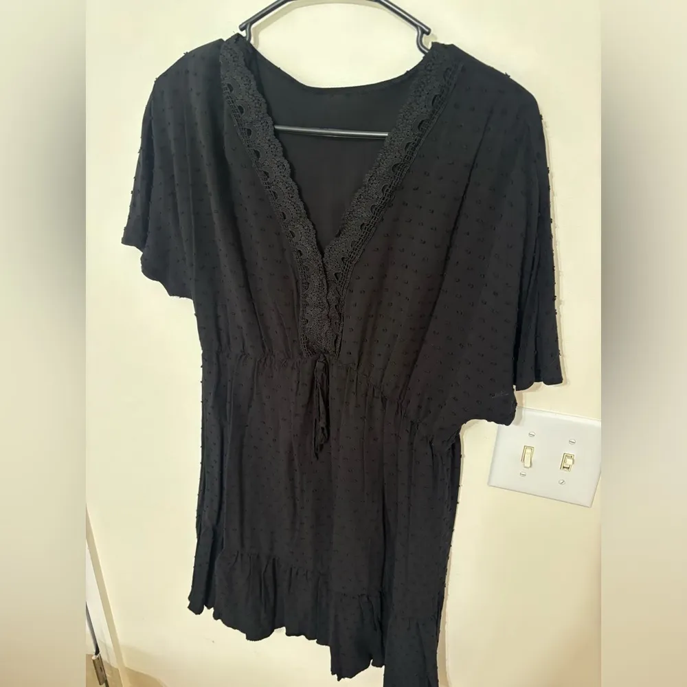 SHEIN Black‎ Asymmetrical Swim Coverup - Image 2