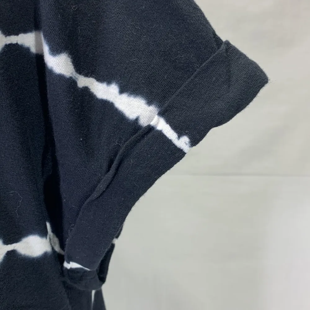 NWT Black White Tie Dye Side Ruched Tee Size S - Image 9