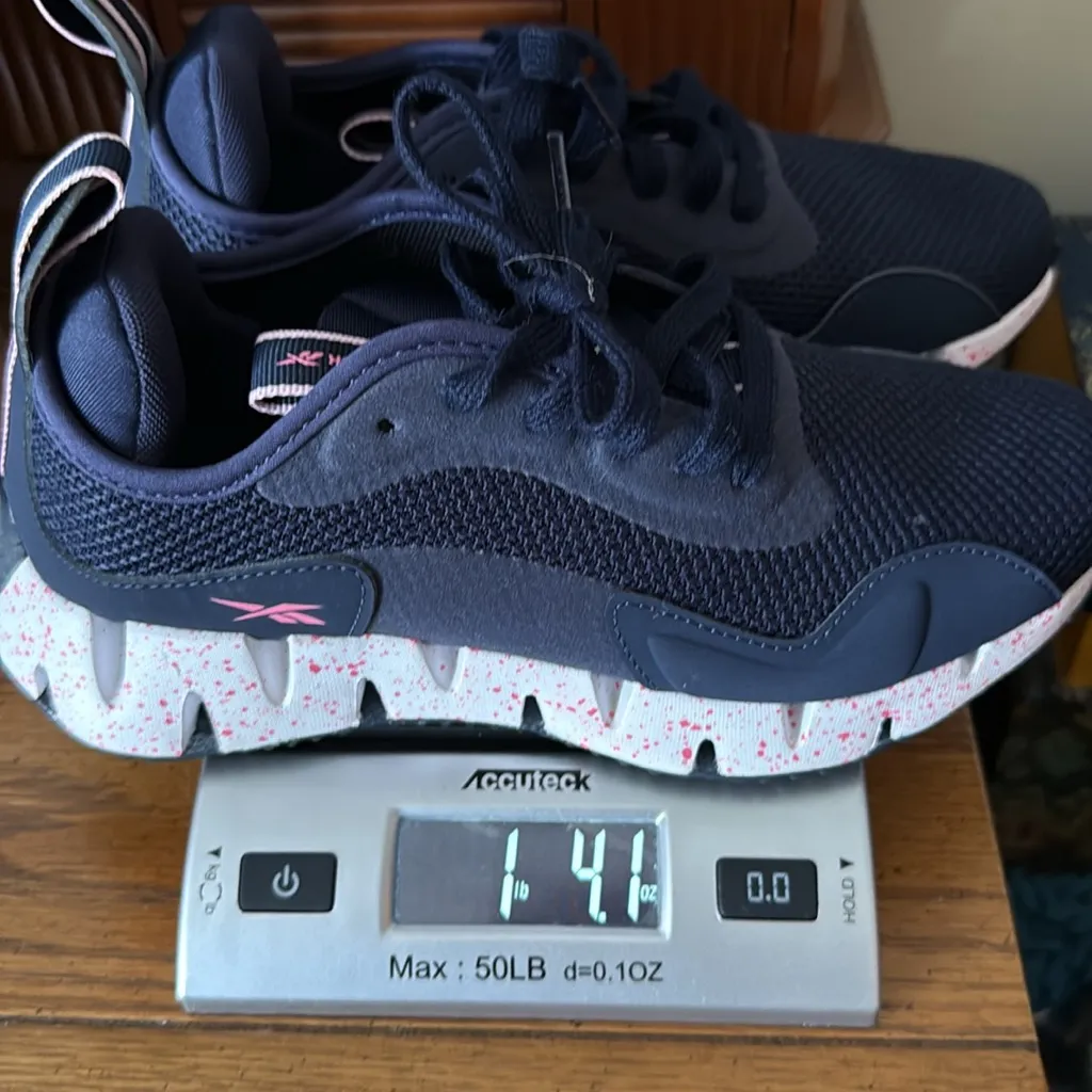 Reebok Sneakers Women’s Size 6.5 Navy Blue Pink Ortholite Footbed - Image 13