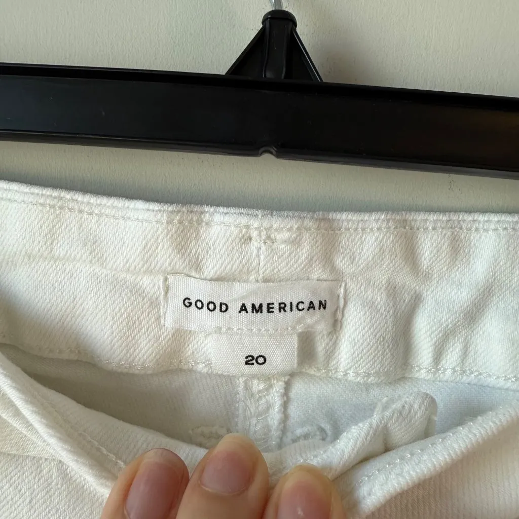 Good American Good Legs‎ Classic Straight Leg Jeans Womens Size 20 White - Image 4