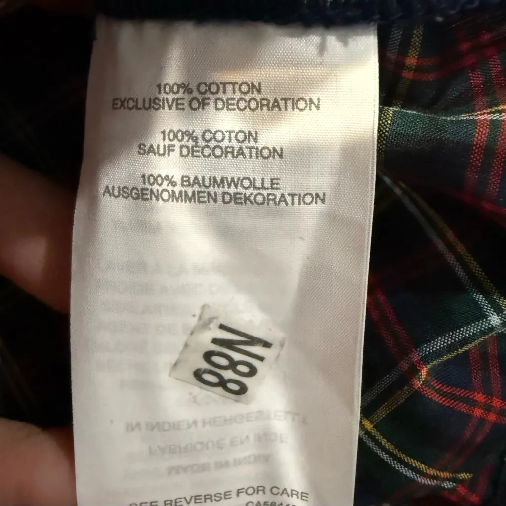 J. Crew NWT Embroidered Gilded Plaid Peasant Holiday Top Women’s XS Red/Green - Image 9