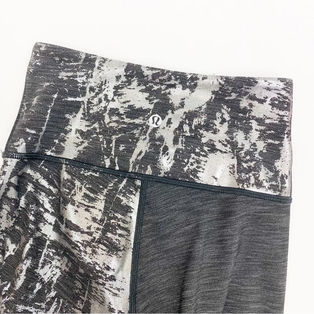 Lululemon  Wunder Under High Rise Tight Foil 28”: Heather Black / Crinkle Brindle - Image 10