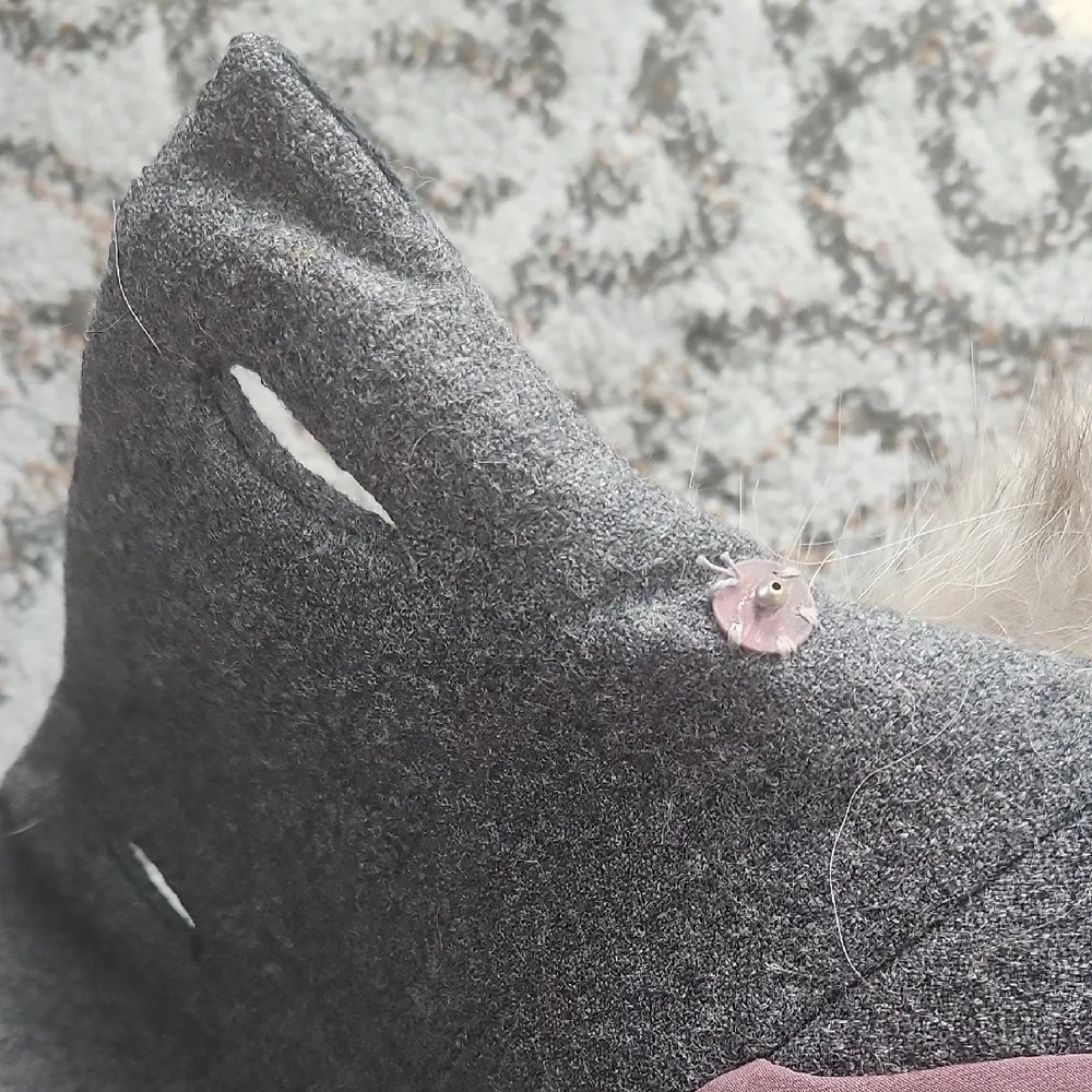 Vintage Gino Rossi Rabbit Fur Jacket & Dress Set Gray Size undefined - Image 6