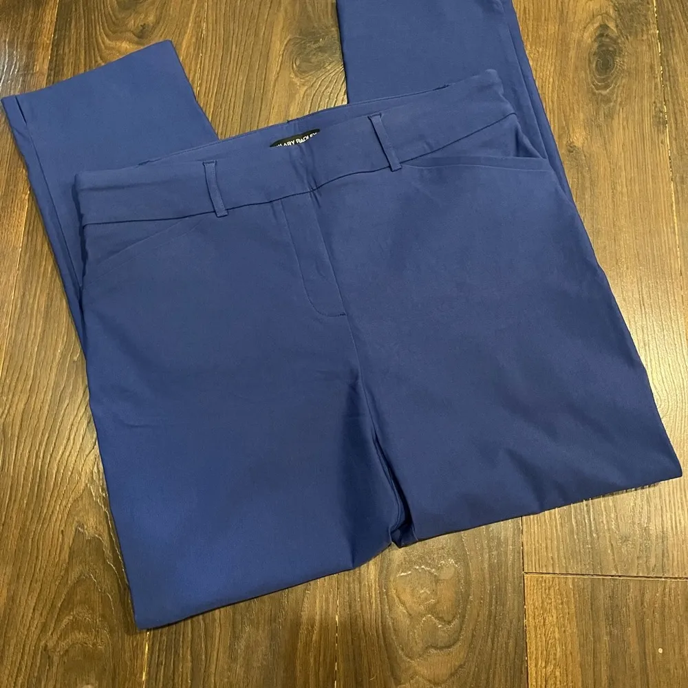 Hilary Radley Royal Blue Straight Leg Pull on Stretch Ankle Dress Pants - Image 6
