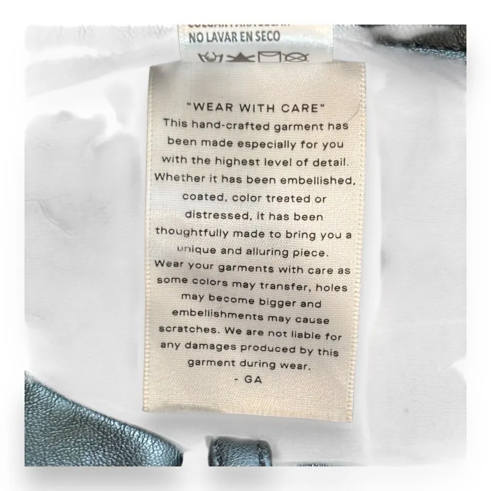 Good American Good Icon Faux Leather Pants Women's Size 4/27 Black - Image 4