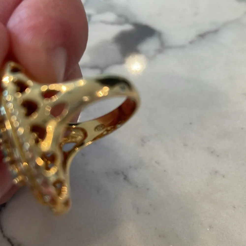 David Sigal Gold Plated Sterling Silver ring Size 8 - Image 6