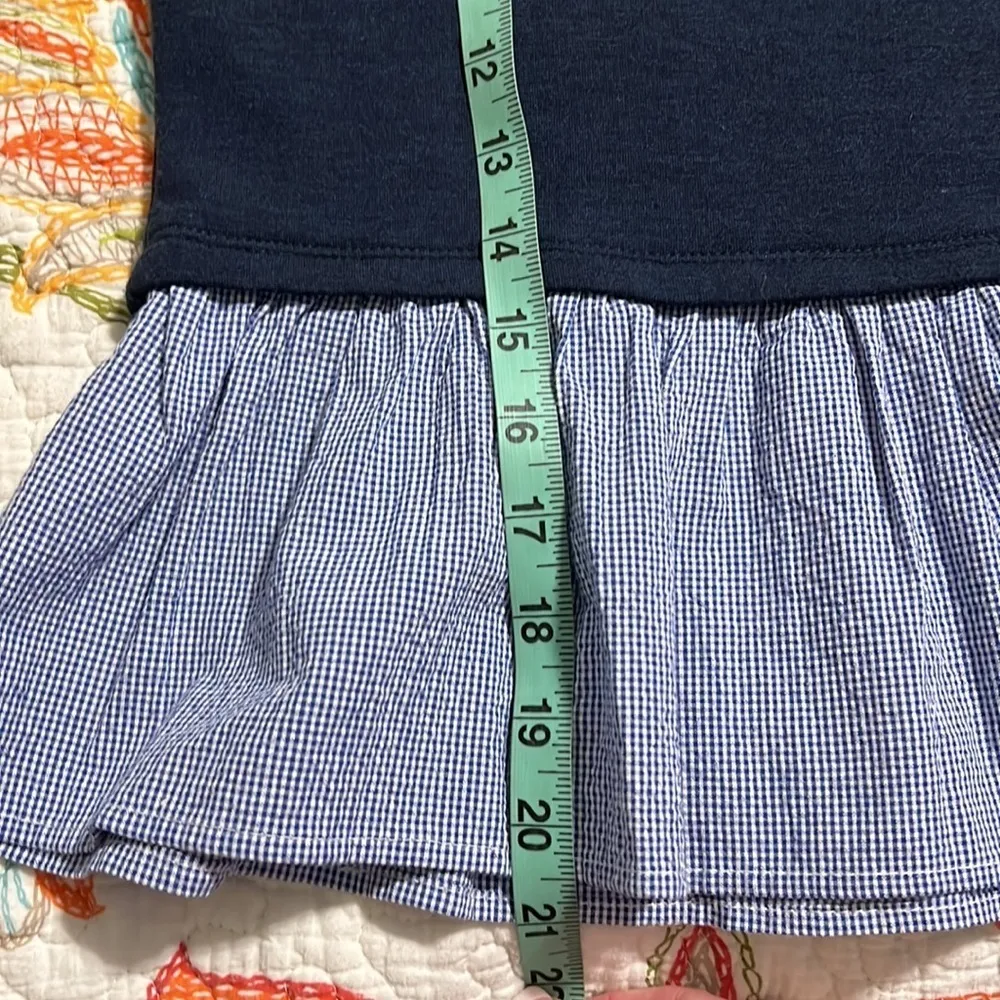 Copper Key x-small women's layered look blue top long sleeve ruffle trim bottom - Image 5