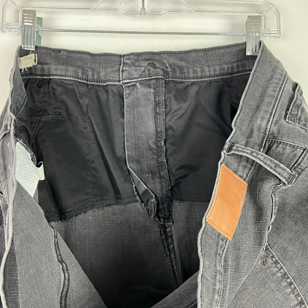 Madewell 9" High-Rise Skinny Jeans in Black Sea Raw Hem Plus Size 37 EUC T2555 - Image 12