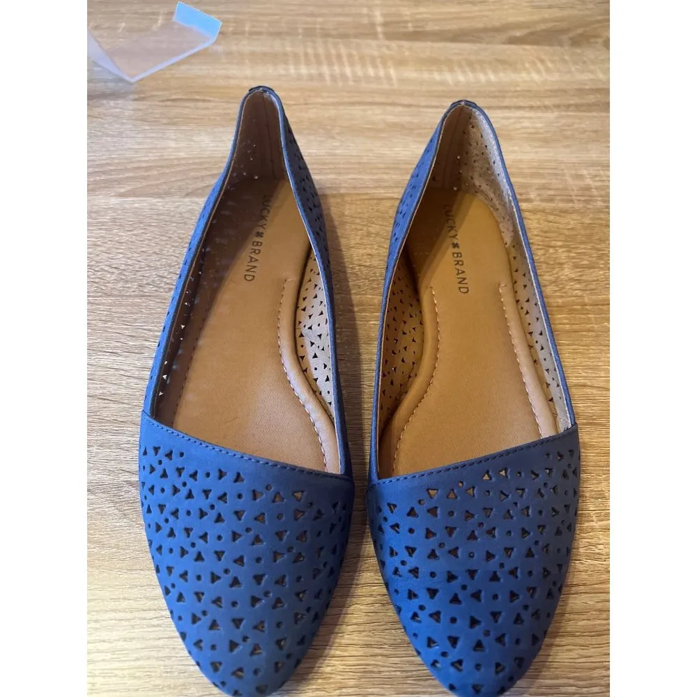 Lucky Brand 7.5M Blue Round Pointy Toe Flats - Image 5