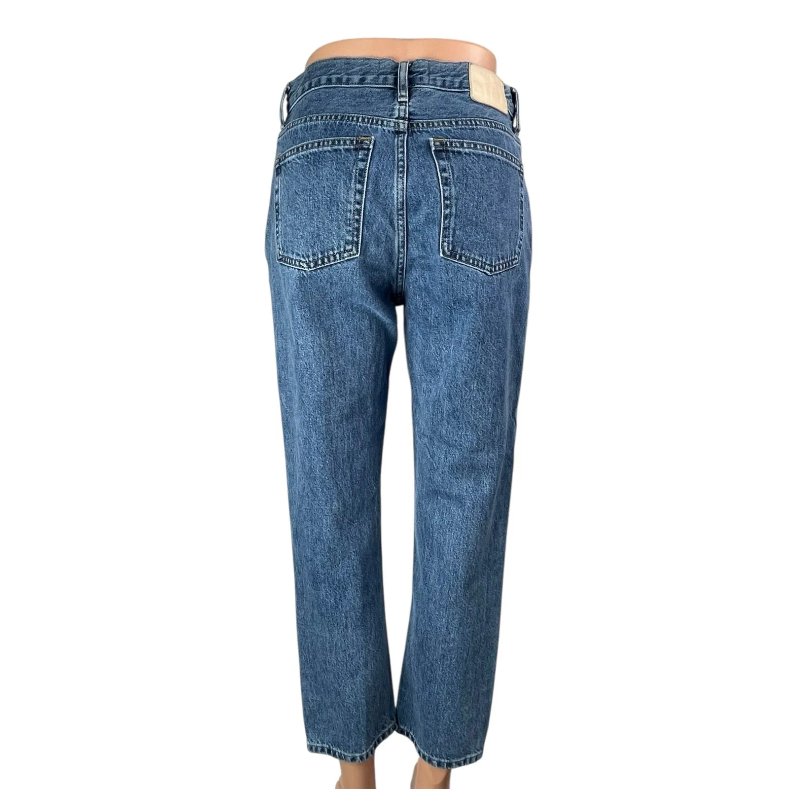 Everlane The 90's Cheeky Blue High Waisted Straight Leg Denim Jeans Pants Sz 26 - Image 2