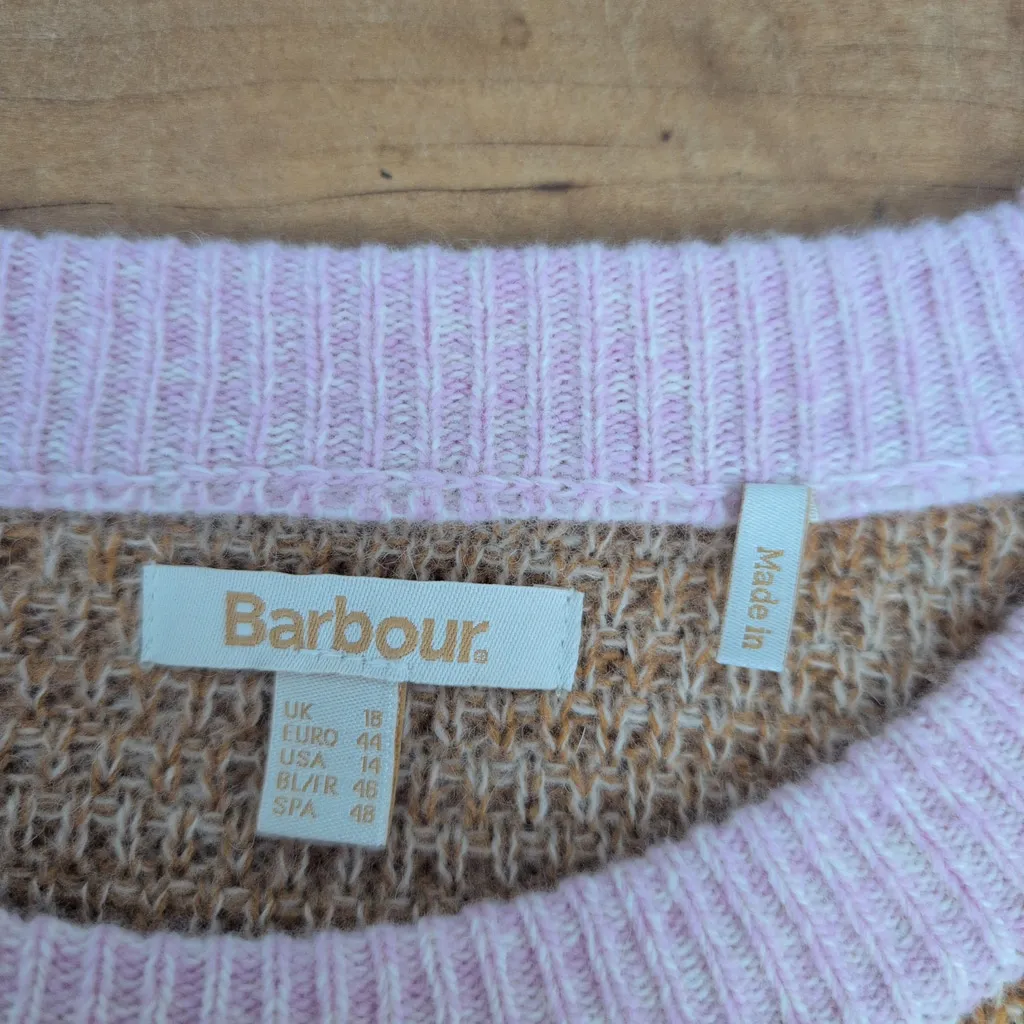 Ladies' Barbour Italian Made Colorblock Wool Blend Sweater 14 - Image 2