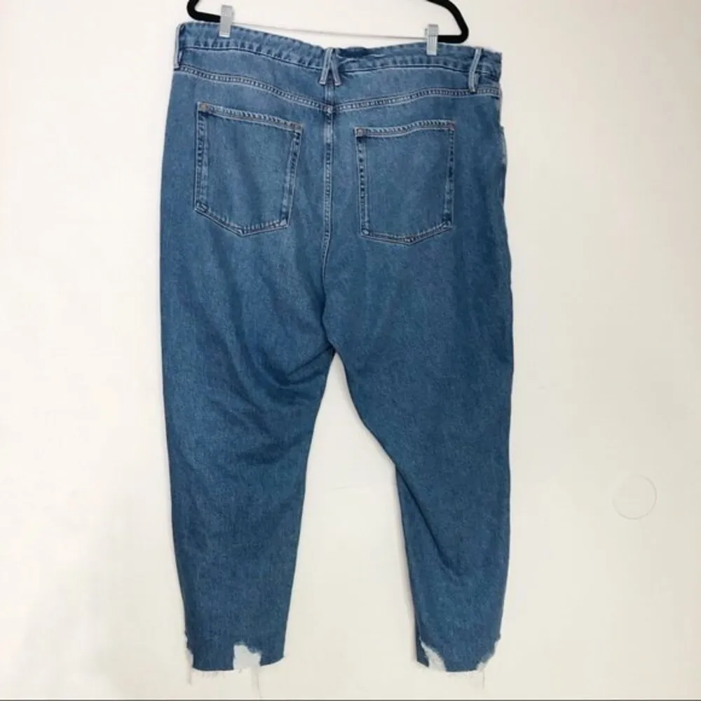 Good American Jagged Hem Jeans Straight Leg Jeans Plus Size 18 - Image 5