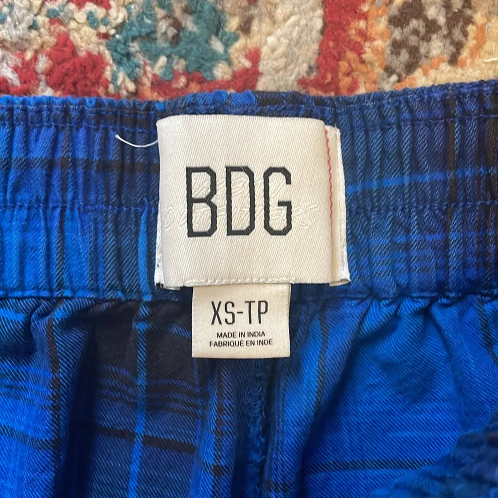 Black and Blue BDG Mae Flannel Pant Size XS - Image 9