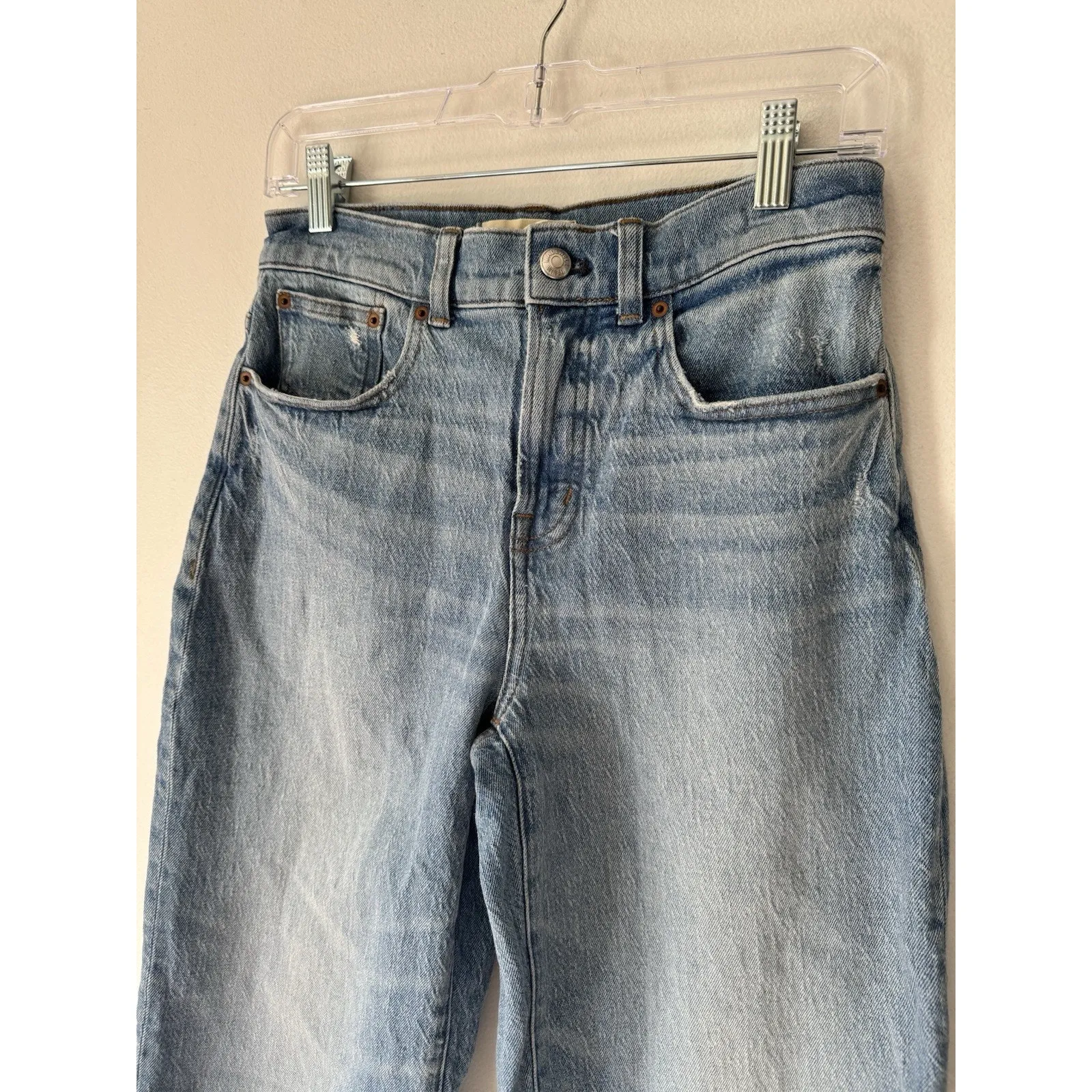 Madewell The Perfect Vintage Wide Leg Crop Jeans Size 26 Petite Hallstead Wash - Image 6