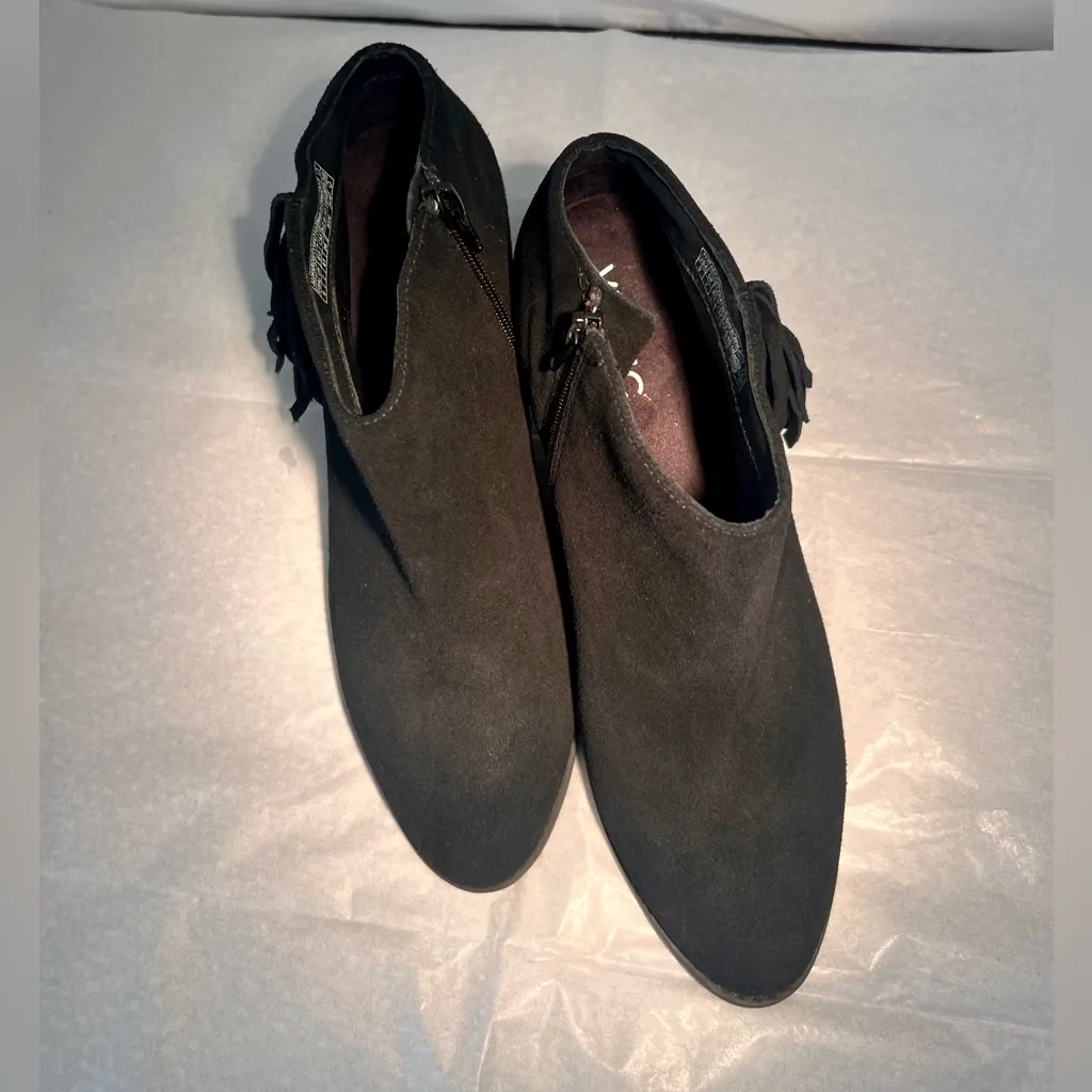 Vionic Womens Upright Faros Fringe Boots BLACK W9 - Image 4