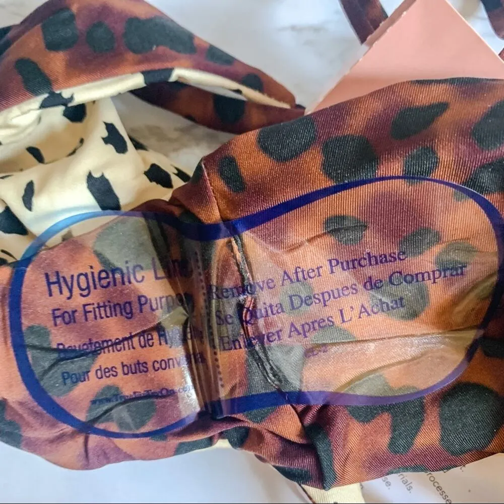 PQ Swim Wild Heart Reversible Tie Bikini Bottom S NWT Brown - Image 7