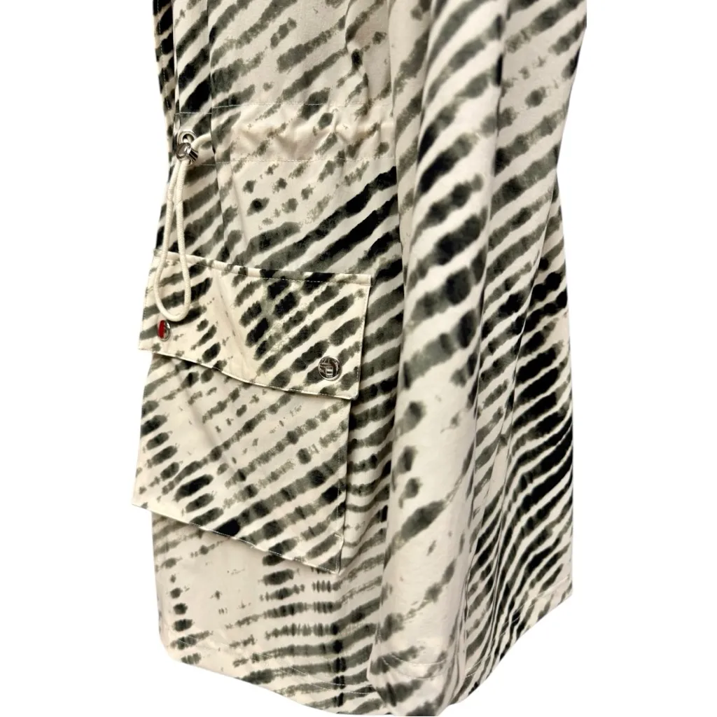 Soft Surroundings Go Lively Shibori Hooded Anorak Jacket Size L Zip Snaps Lined - Image 7