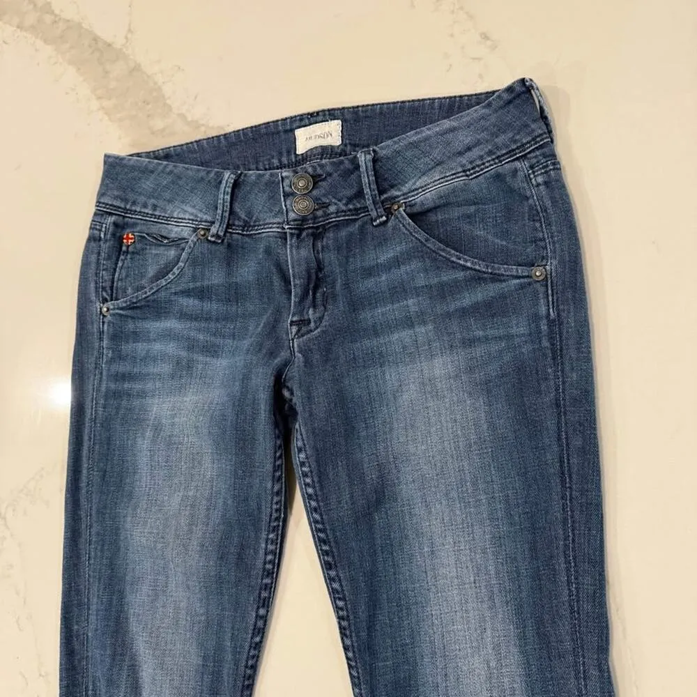 Hudson Collin Flap Skinny Denim Jeans Womens 25 Mid Rise BlueWash Stretch Casual - Image 2