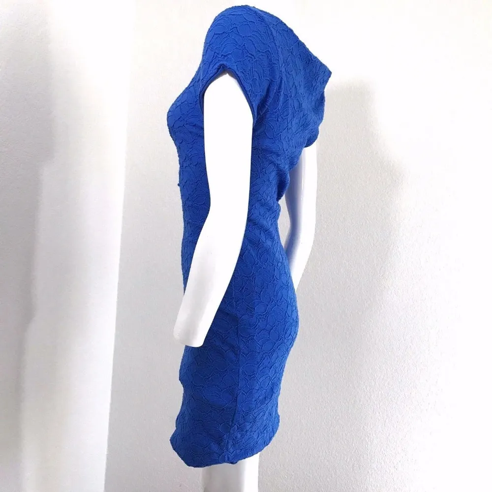 Pins & Needles Blue Bodycon short sleeve dress Med - Image 4