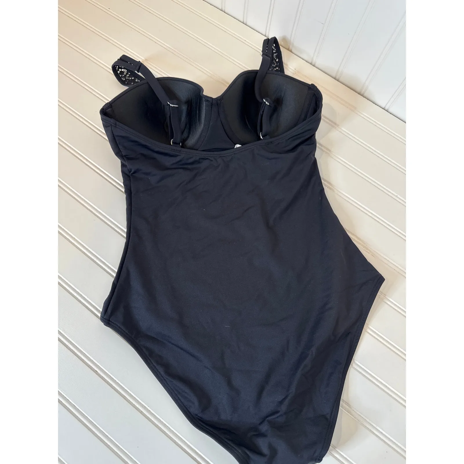 NWT Cupshe LOT OF 2 Swimsuits - Black 1-PC One Piece Bathing Suits Bundle Sz M - Image 5